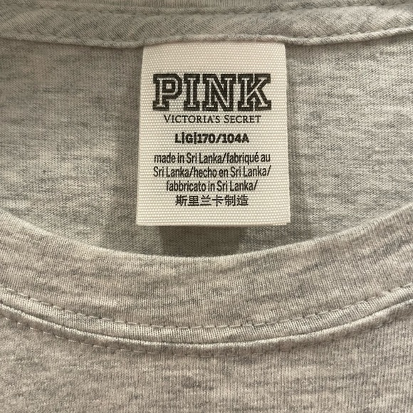 VS Pink HTF Victoria’s Secret Campus Bling Sequin Long Sleeve Tee Shirt L - Picture 6 of 7